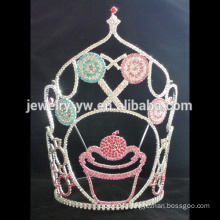 girls hair accessories silver plated crystal headband cake tiara crowns